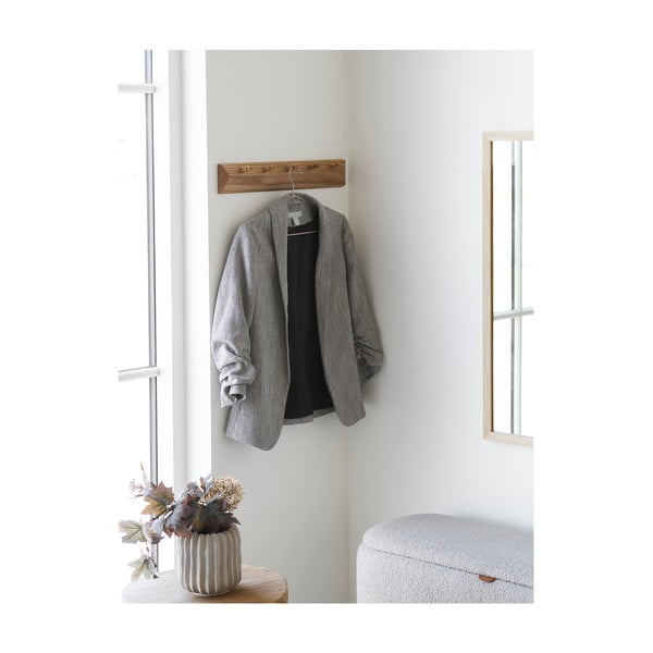 Attaccapanni da parete di colore naturale in rovere massiccio 50 cm Barco – House Nordic-image-1