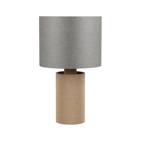 Lampada da tavolo grigio-beige (altezza 28 cm) Canio - Trio