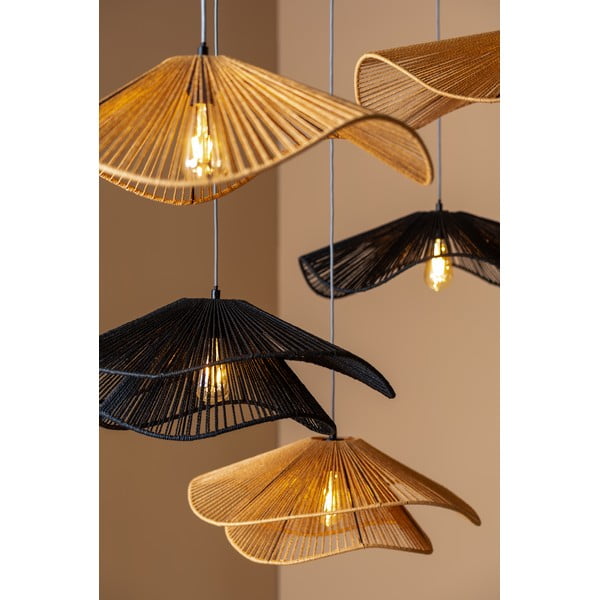 Lampada a sospensione nera con paralume in carta ø 62 cm Sombra - Leitmotiv-image-3