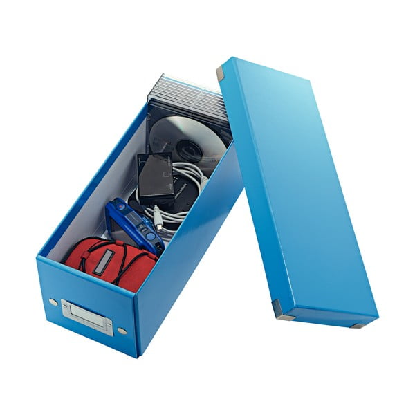Scatola di cartone blu con coperchio 14x35x14 cm Click&Store - Leitz-image-2