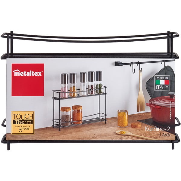 Portaspezie Pepito Lava nero a due livelli - Metaltex-image-2