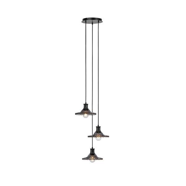 Lampadario nero con paralume in vetro ø 22 cm Novia – Markslöjd