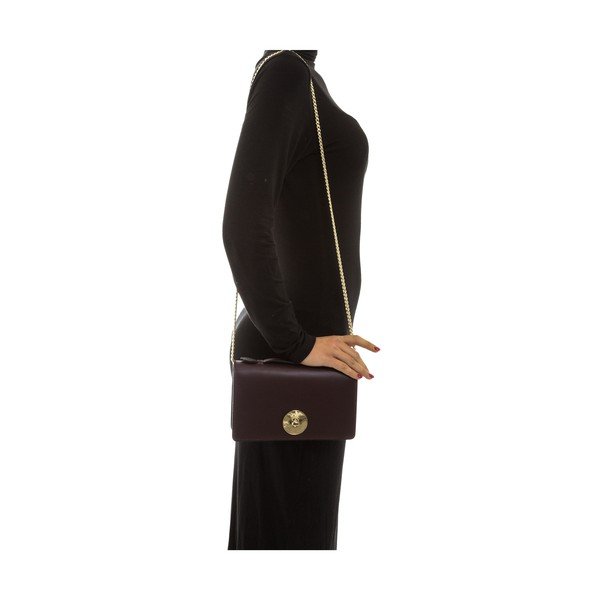 Vínová kožená kabelka Mangotti Lara-image-2