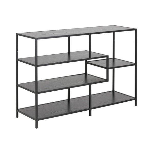 Libreria nera in frassino 114x78 cm Seaford - Actona-image-2