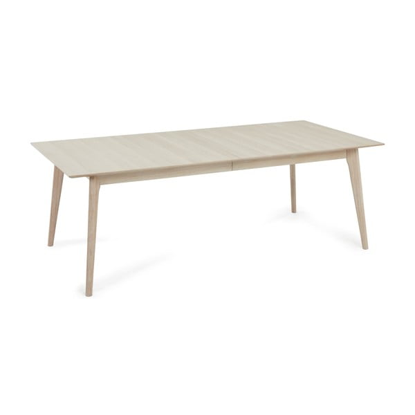 Tavolo da pranzo pieghevole con piano in rovere decorato in colore naturale 105x220 cm Porto - Furnhouse