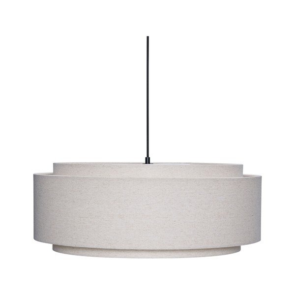 Lampadario color crema in tessuto ø60x23 cm Sable – Hübsch