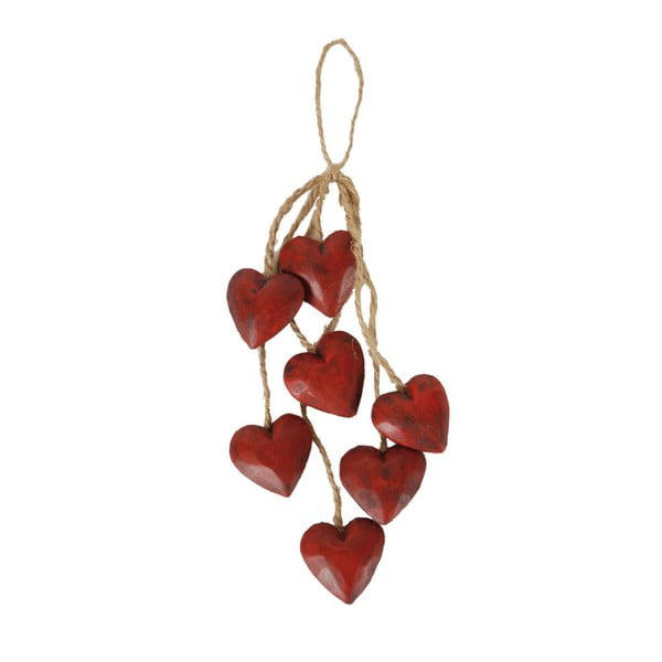 Decorazione da appendere in legno Antic Line Red Heart - Antic Line