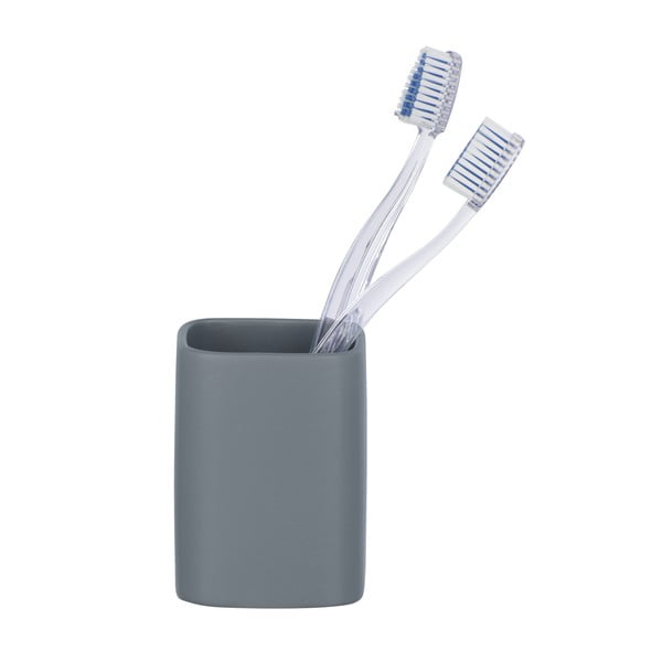 Tazza in ceramica blu per spazzolini da denti Hexa - Wenko-image-2