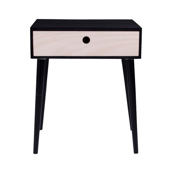 Tavolino in legno nero con struttura nera Parma - House Nordic