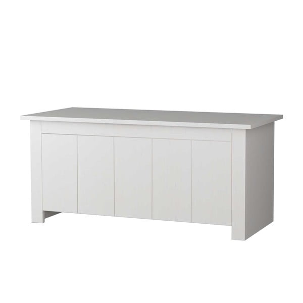 Cassapanca in legno di pino bianco 100x45 cm Bertram - Støraa-image-2