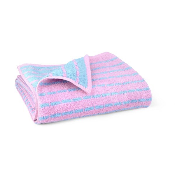 Asciugamano tipo terry blu/rosa in misto bambù 70x140 cm Nuance – JUNA