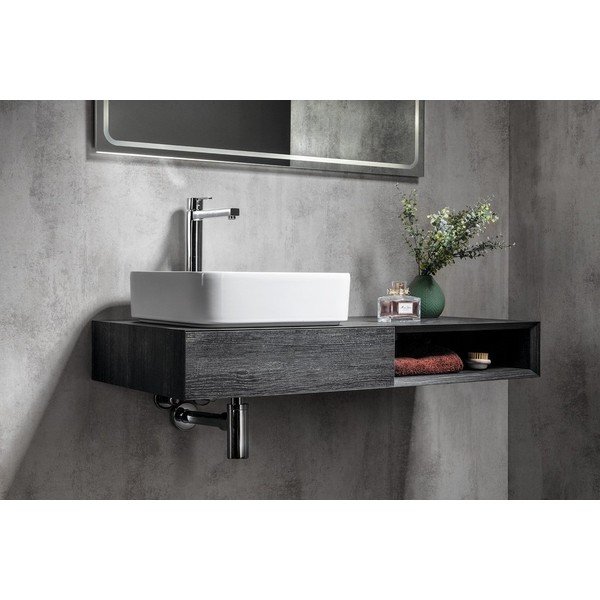 Lavabo in ceramica bianca , 40 x 40 cm Blade - Sapho-image-2