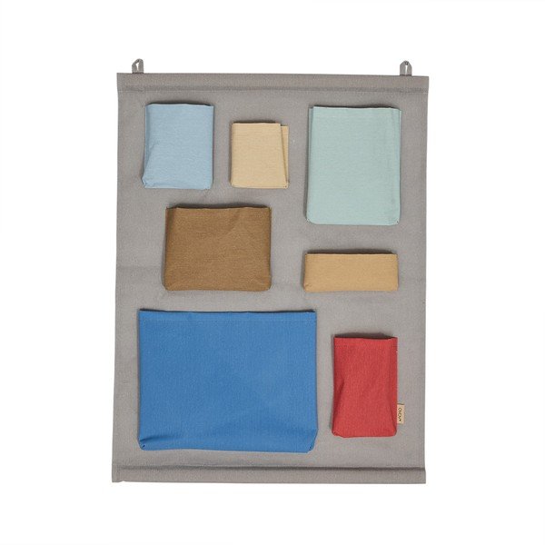 Organizer da appendere grigio in tessuto 60x2x80 cm Saga – OYOY Mini