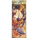 Riproduzione pittorica 30x80 cm Alfons Mucha - Spring - Fedkolor