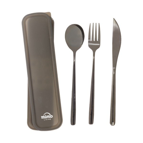 Posate in acciaio inox nero 3 pezzi Mimo - Premier Housewares