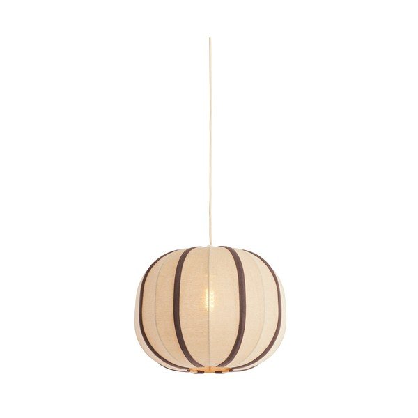 Lampadario color crema con paralume in tessuto Esmiria – Light & Living-image-2