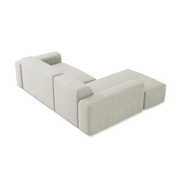 Divano angolare beige (con penisola a sinistra/con chaise lounge) Keli – Makamii-image-4