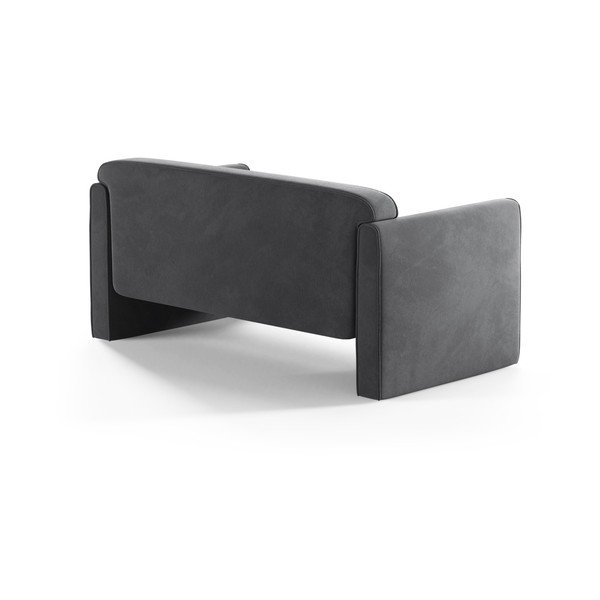 Divano grigio con rivestimento in velluto 140 cm Abby – Micadoni -image-2