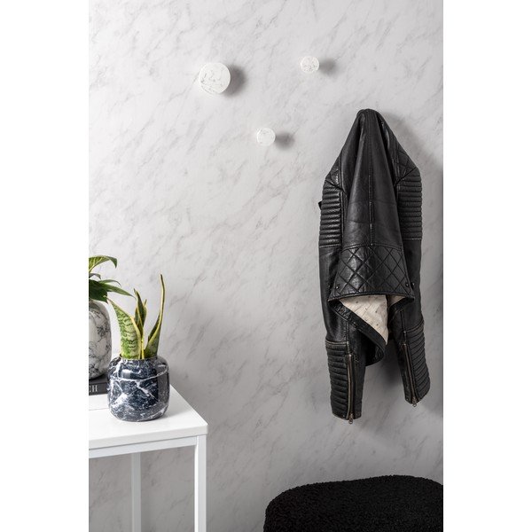Set di 4 ganci bianchi Marmo - PT LIVING-image-1
