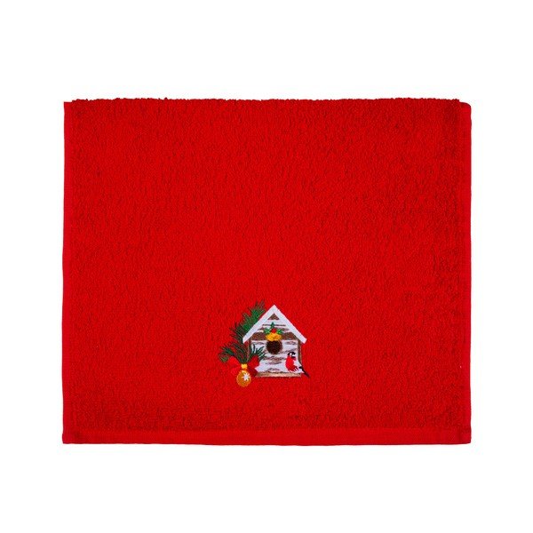 Asciugamano Chalet di Natale rosso, 30 x 50 cm - Kate Louise