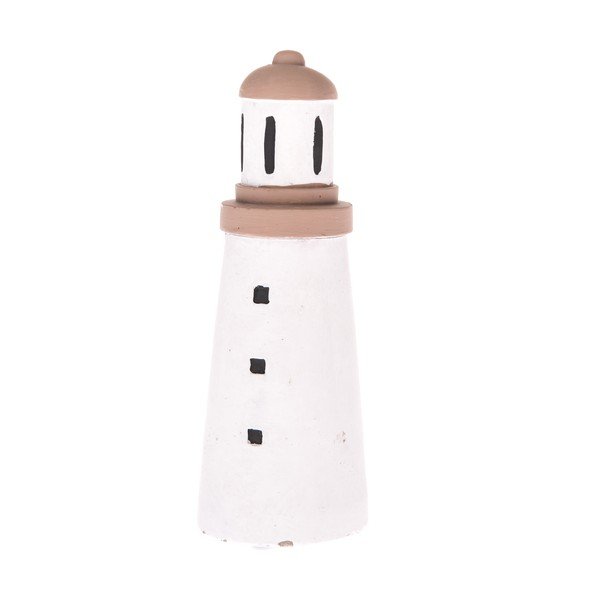 Bílá betonová dekorace Dakls Lighthouse, výška 18 cm