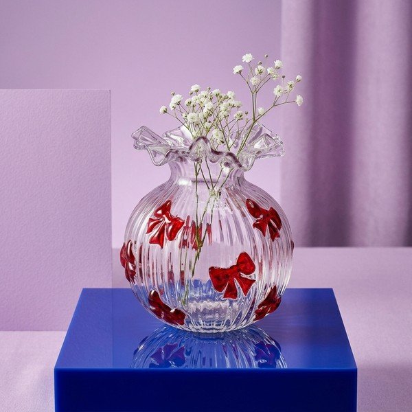 Vaso in vetro (altezza totale 20,5 cm) Halynor – Bizzotto-image-1