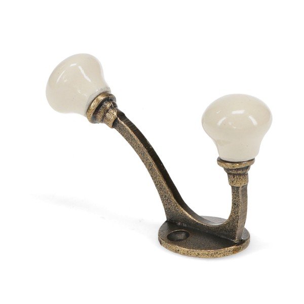 Attaccapanni da parete color crema in metallo 3 cm – Rex London-image-3