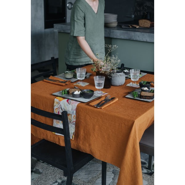 Tovaglia di lino 140x300 cm Hazelnut - Linen Tales-image-4