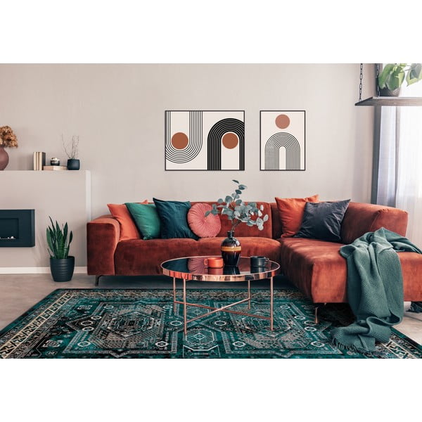 Tappeto in lana color petrolio 200x300 cm Mia - Agnella-image-1