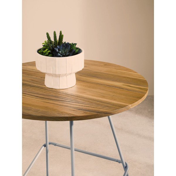 Tavolo da pranzo rotondo in olmo massiccio ø 80 cm District – Premier Housewares-image-2