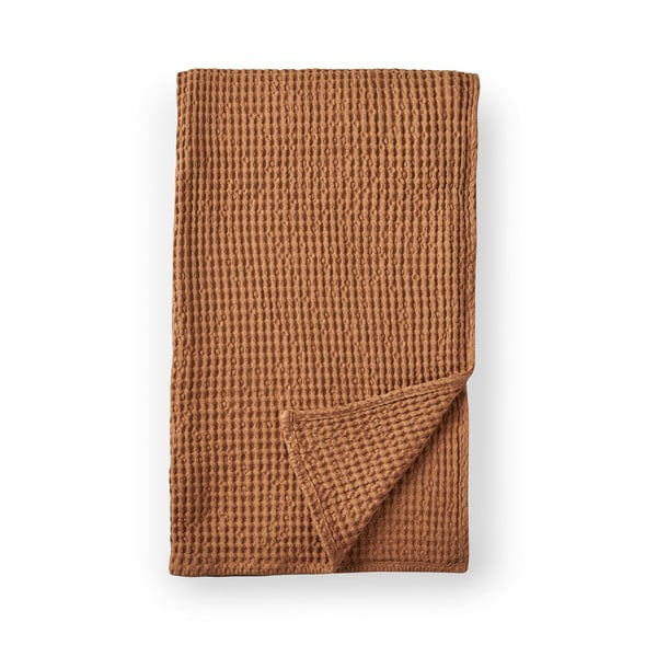 Coperta marrone in cotone 150x200 cm Jaipur Chunky Waffle – Pineapple Elephant