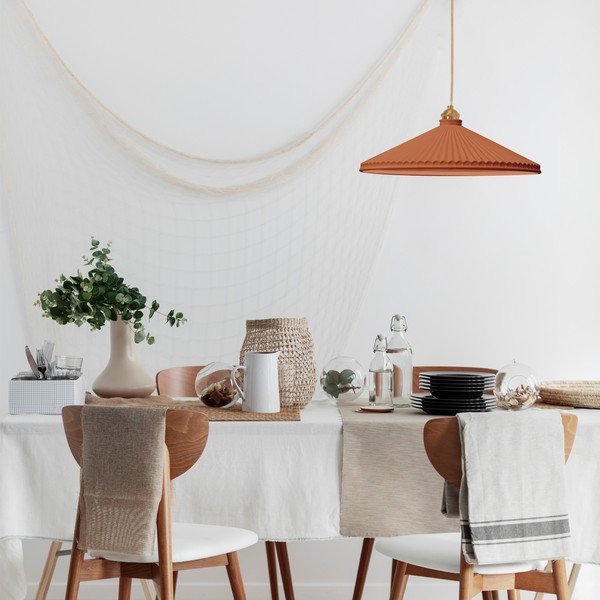 Lampada a sospensione rossa, altezza 150 cm Elena - SULION-image-1