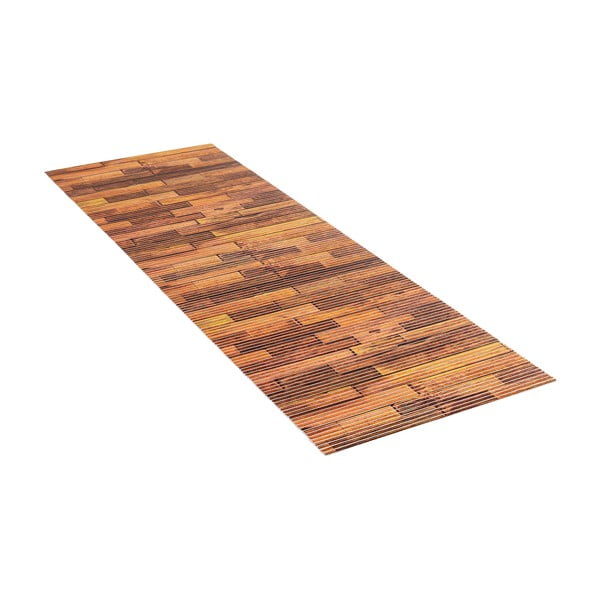 Tappetino da bagno in plastica marrone 65x200 cm Lambris - Wenko-image-2