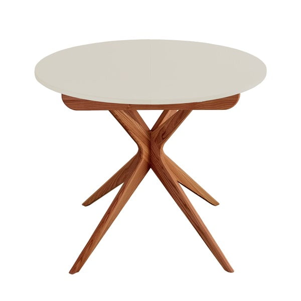 Tavolo da pranzo rotondo allungabile con estensione ø 90 cm Jubi – Ragaba