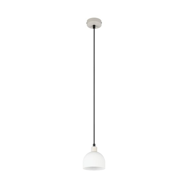 Lampadario bianco con paralume in vetro ø 12 cm Molly – Trio