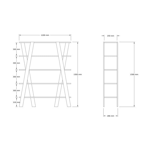 Libreria bianca 120x150 cm Conde - Kalune Design-image-4