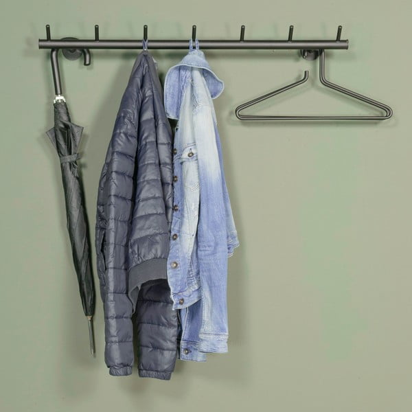 Attaccapanni da parete nero in metallo 80 cm Odin – Spinder Design-image-2