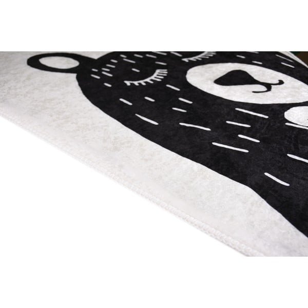 Tappeto per bambini bianco e nero lavabile 100x160 cm Bear Family v2 – Vitaus-image-2