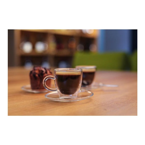 Set di 2 tazze a doppia parete Amo Espresso, 50 ml - Vialli Design-image-1