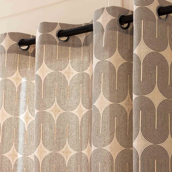 Tenda nera/beige 140x240 cm Ondine – douceur d'intérieur-image-2