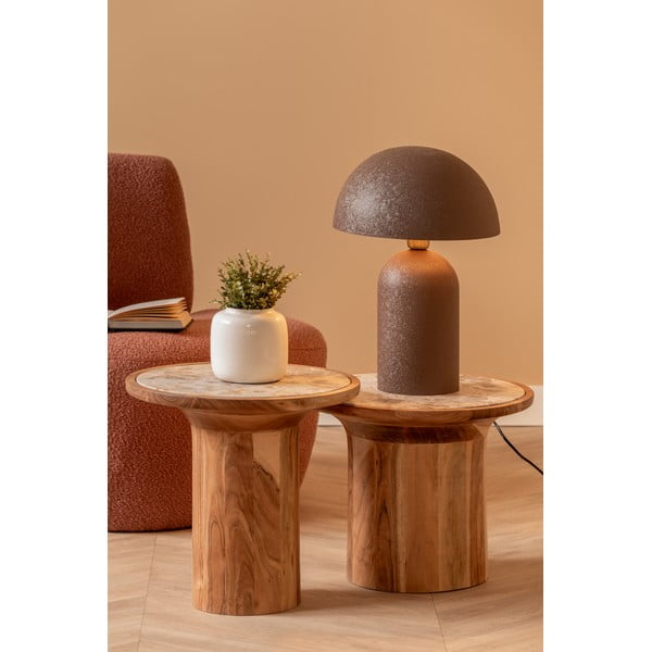 Tavolino rotondo in legno di mango ø 45 cm Tubo - Leitmotiv-image-4