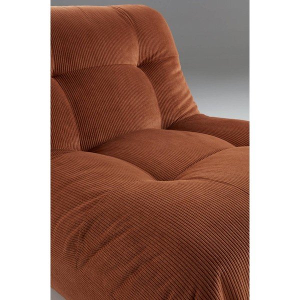 Poltrona marrone con rivestimento in velluto a coste Kelso – Jotex-image-1