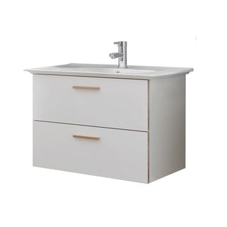 Lavabo in ceramica bianca senza miscelatore 80x47 cm Set 931 - Pelipal