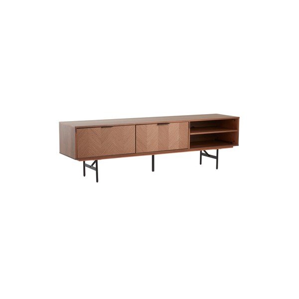 Mobile TV colore naturale scuro con effetto noce 180x51x40 cm Duvberg – Jotex