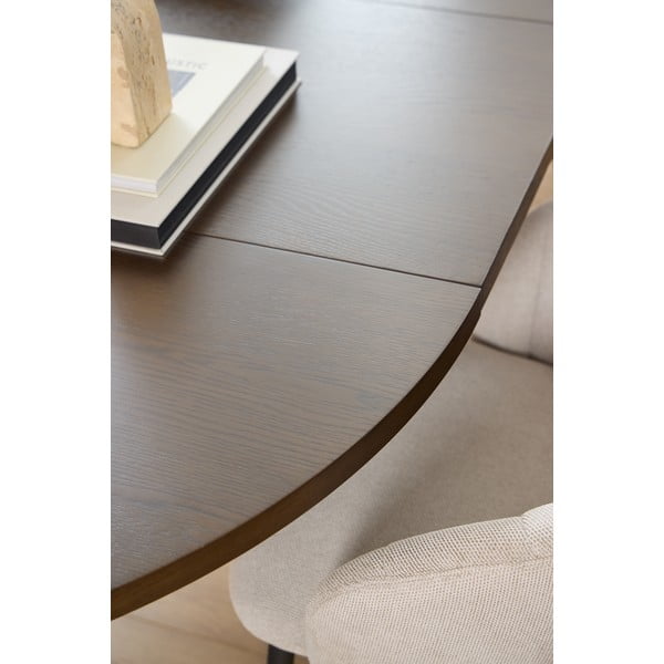 Tavolo da pranzo rotondo con effetto rovere allungabile con estensione ø 120 cm A-Line – Actona-image-2