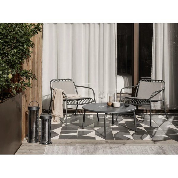 Tavolino da giardino rotondo in metallo ø 80 cm Yua – Blomus-image-1