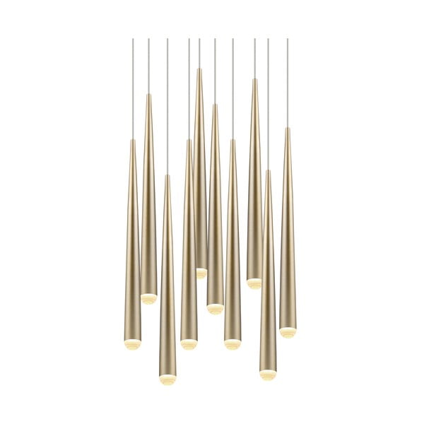 Lampadario LED dorato ø 30 cm Cala – Trio Select-image-4