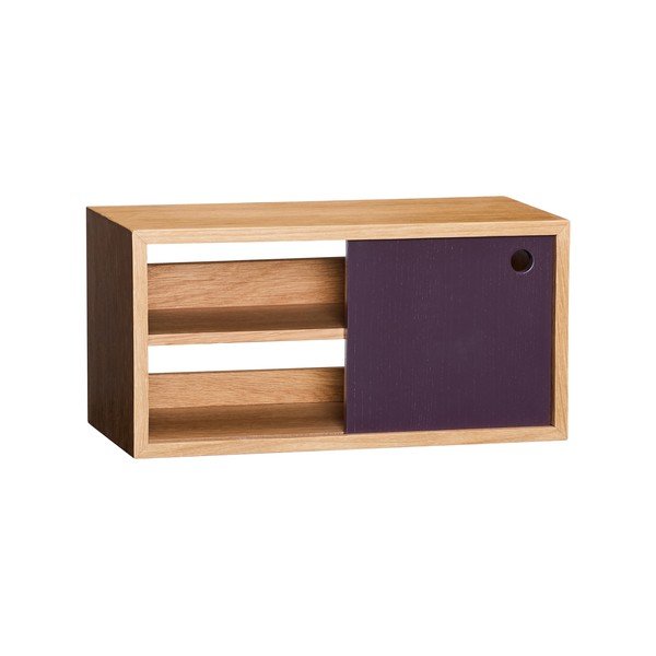 Mensola burgundy/di colore naturale con effetto rovere 40 cm Slide – Hübsch