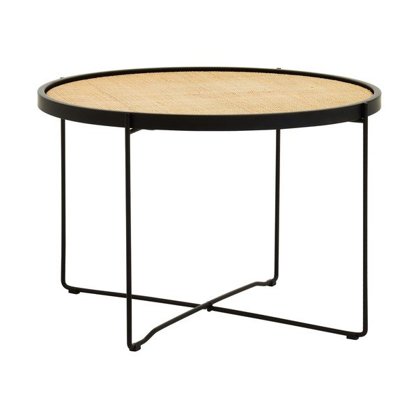 Tavolino da salotto rotondo di colore naturale in rattan ø 60 cm Depok – Premier Housewares