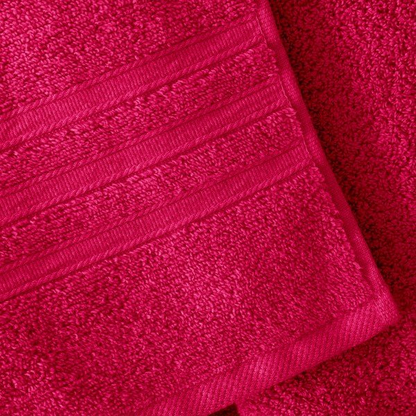 Set di asciugamani per viso e corpo tipo terry rosa scuro in cotone 6 pz Zero Twist – Catherine Lansfield-image-3